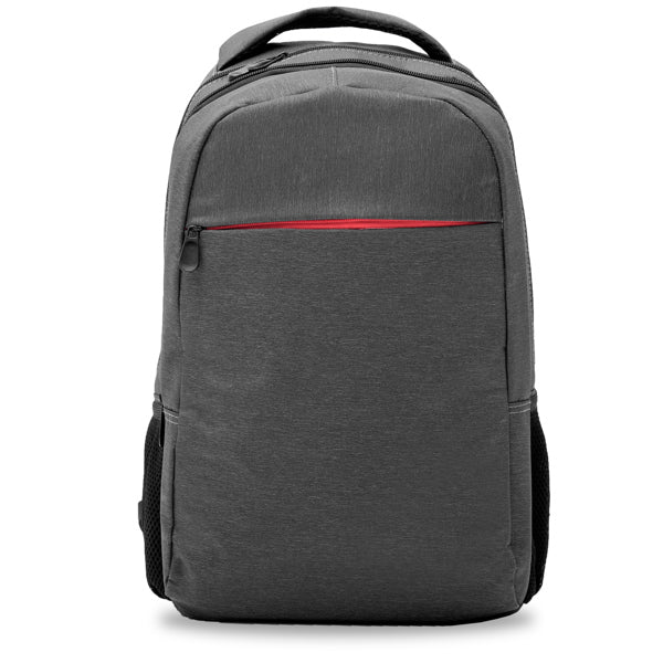 Stamina Chucao polyester laptop backpack in heather black, ready for logo printing