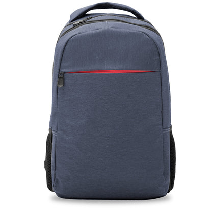 Stamina Chucao polyester laptop backpack in heather denim, ready for logo printing