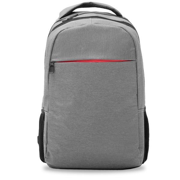 Stamina Chucao polyester laptop backpack in heather grey, ready for logo printing