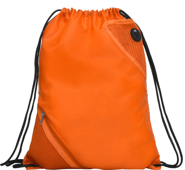 Stamina Cuanca all-purpose drawstring bag in orange, ready for logo printing