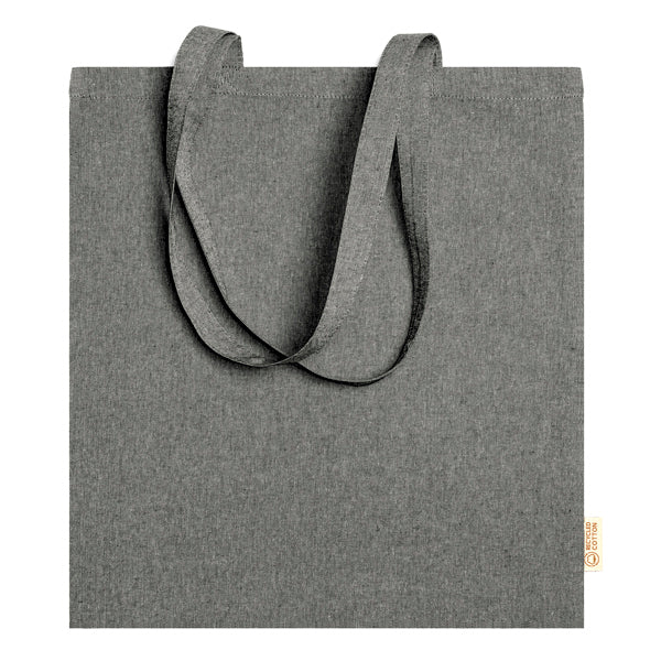 Stamina Rivoli recycled cotton tote bag in black, ready for logo printing