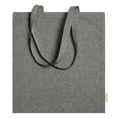 Stamina Rivoli recycled cotton tote bag in black, ready for logo printing