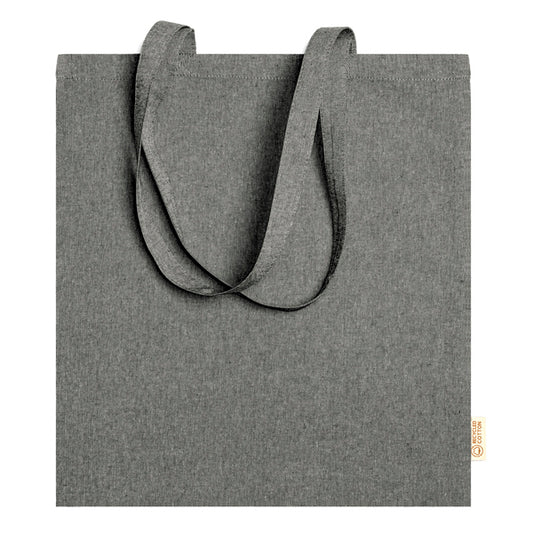 Stamina Rivoli recycled cotton tote bag in black, ready for logo printing