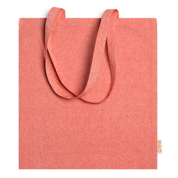 Stamina Rivoli recycled cotton tote bag in red, ready for logo printing