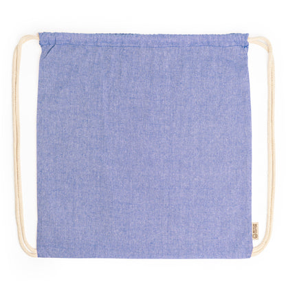 Stamina Brescia recycled cotton drawstring bag in royal blue, ready for logo printing