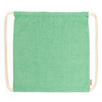 Stamina Brescia recycled cotton drawstring bag in fern green, ready for logo printing