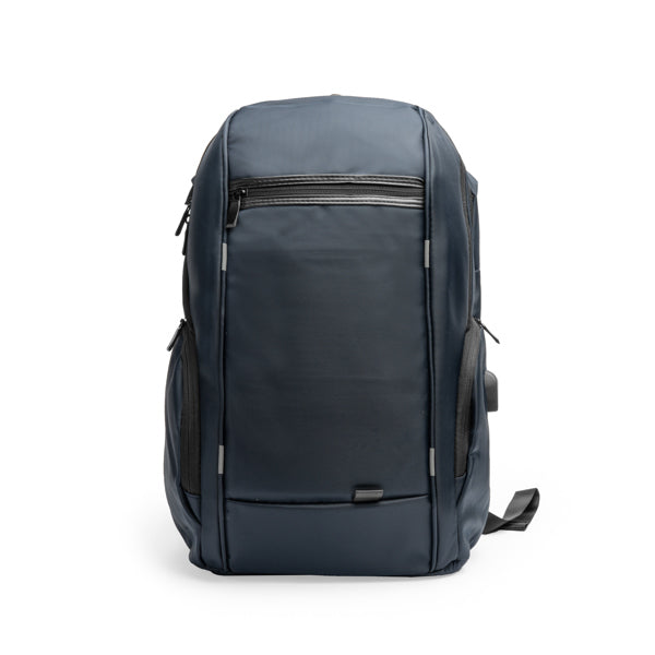 Stamina Duke nylon backpack in navy blue, ready for logo printing