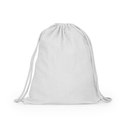 Stamina Adare cotton drawstring bag in white, ready for logo printing