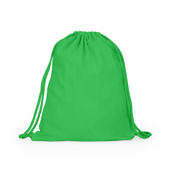 Stamina Adare cotton drawstring bag in fern green, ready for logo printing