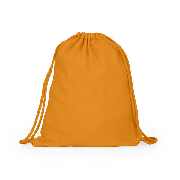 Stamina Adare cotton drawstring bag in orange, ready for logo printing