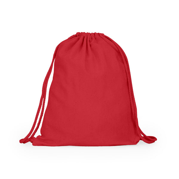 Stamina Adare cotton drawstring bag in red, ready for logo printing