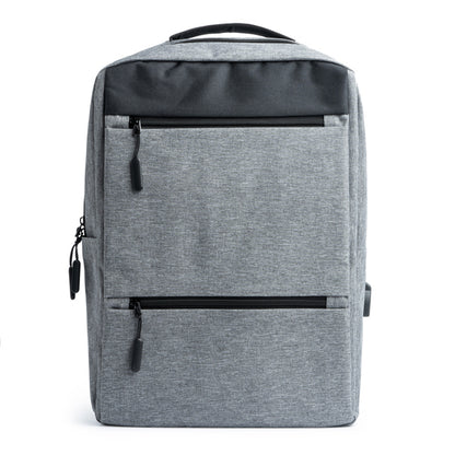 Stamina Narvik 300D polyester backpack in heather grey, ready for logo printing