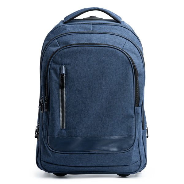 Stamina Garnes 300D heathered polyester backpack in royal blue, ready for logo printing