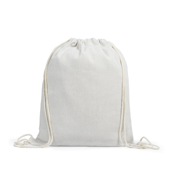 Stamina Kanda polyester drawstring bag in beige, ready for logo printing