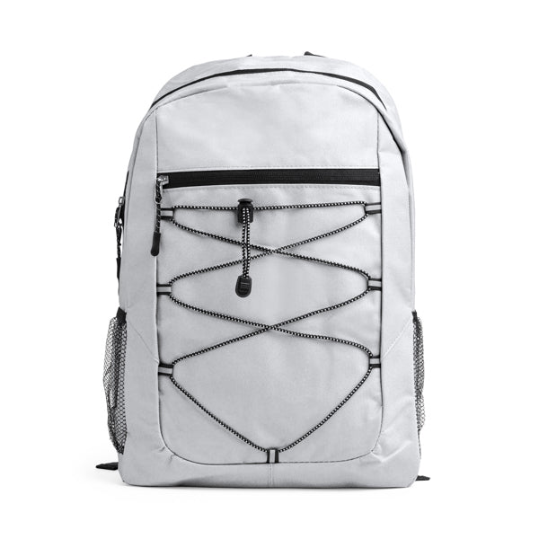 Stamina Misuri 600D polyester backpack in white, ready for logo printing
