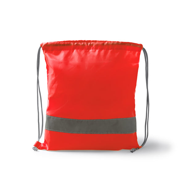 Stamina Labur polyester drawstring bag in red, ready for logo printing