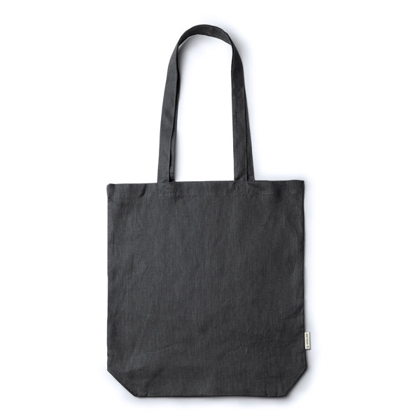 Stamina Mafil hemp fabric tote bag in black, ready for logo printing