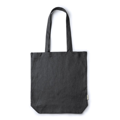 Stamina Mafil hemp fabric tote bag in black, ready for logo printing