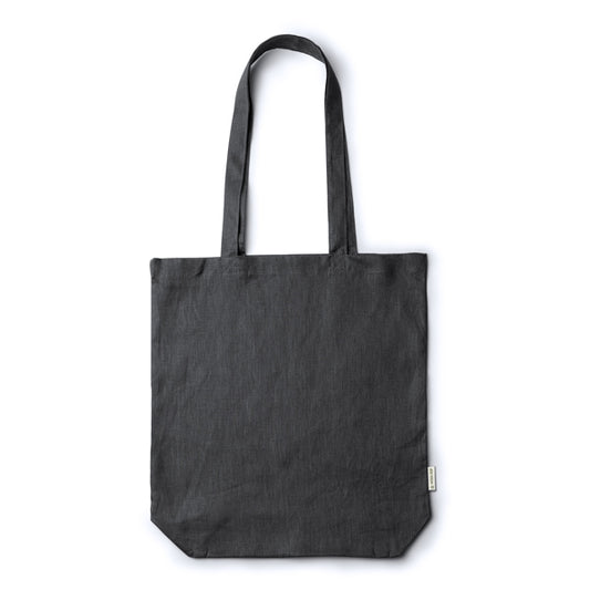 Stamina Mafil hemp fabric tote bag in black, ready for logo printing