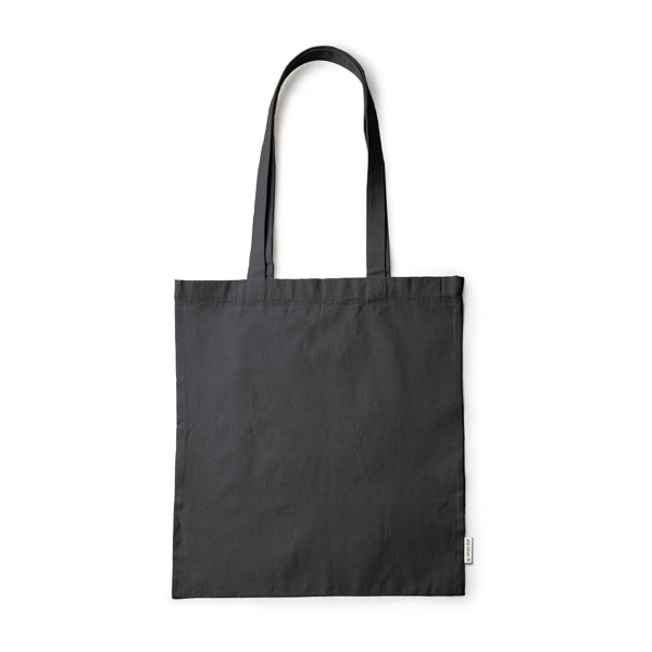 Stamina Serpa hemp fabric shopping bag in black, ready for logo printing
