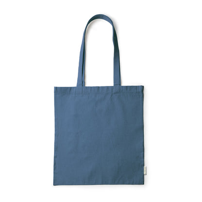 Stamina Serpa hemp fabric shopping bag in riviera blue, ready for logo printing