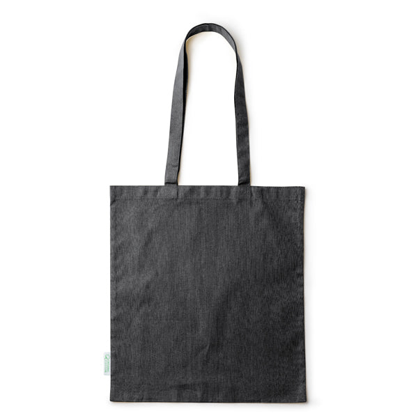 Stamina Bondy organic cotton shopping bag in black, ready for logo printing