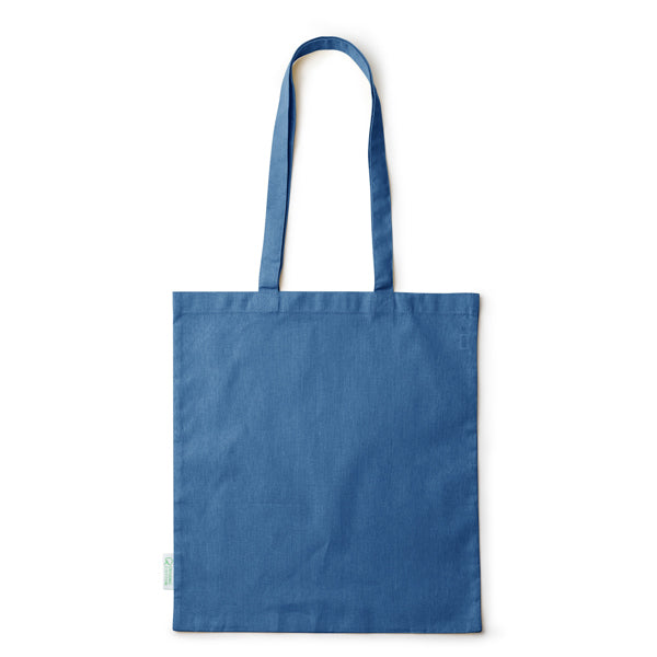 Stamina Bondy organic cotton shopping bag in riviera blue, ready for logo printing