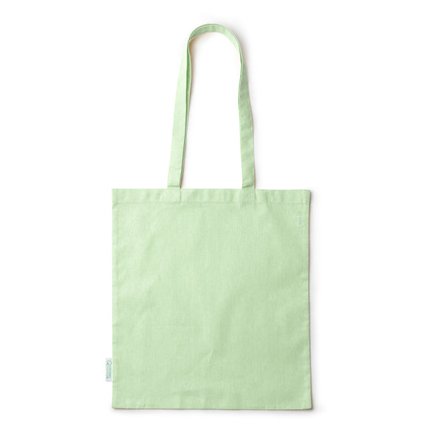 Stamina Bondy organic cotton shopping bag in mist green, ready for logo printing