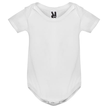 Roly Honey baby baby bodysuit in white, ready for logo printing or embroidery