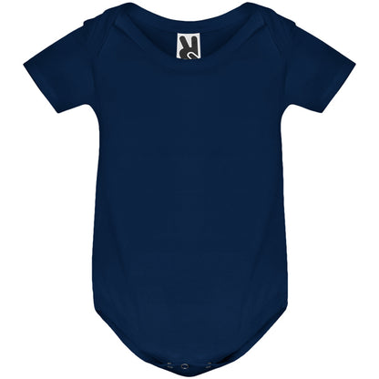 Roly Honey baby baby bodysuit in navy blue, ready for logo printing or embroidery