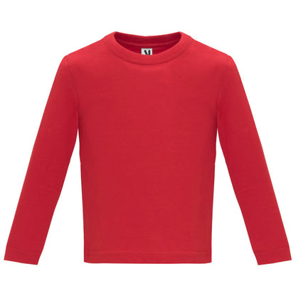 Roly Baby L/s baby long-sleeve T-shirt in red, ready for logo printing or embroidery