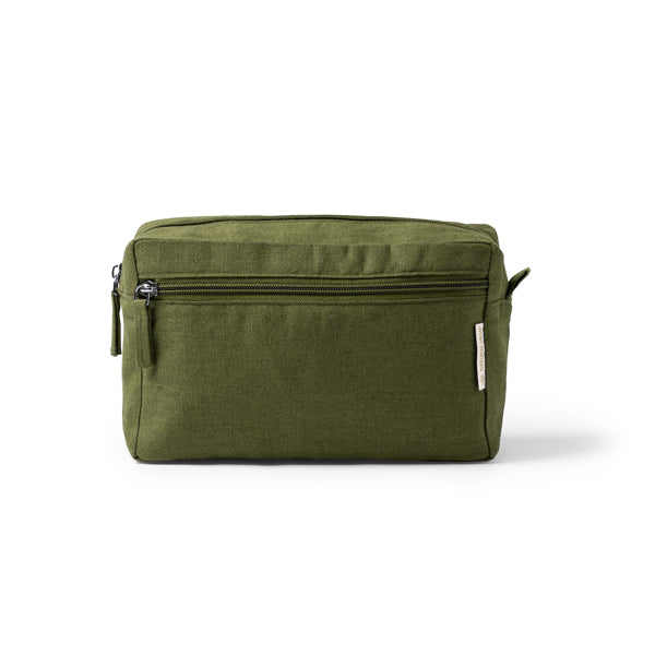 Stamina Prado hemp fabric toiletry bag in venture green, ready for logo printing