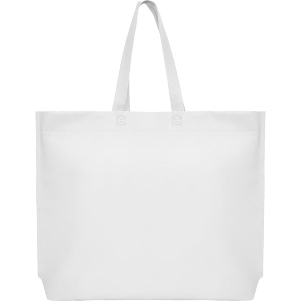 Stamina Sea non-woven polypropylene tote bag in white, ready for logo printing