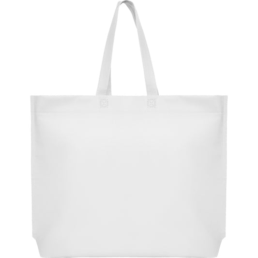 Stamina Sea non-woven polypropylene tote bag in white, ready for logo printing