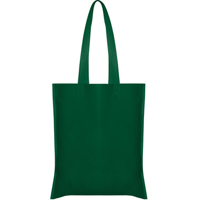Stamina Crest non-woven polypropylene tote bag in bottle green, ready for logo printing