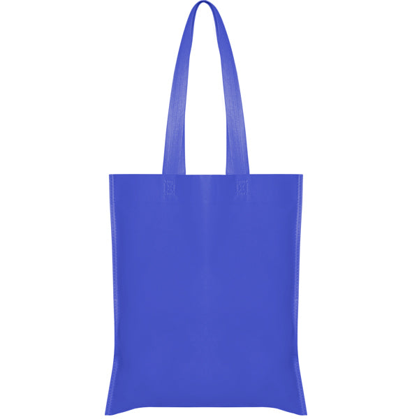 Stamina Crest non-woven polypropylene tote bag in electric blue, ready for logo printing