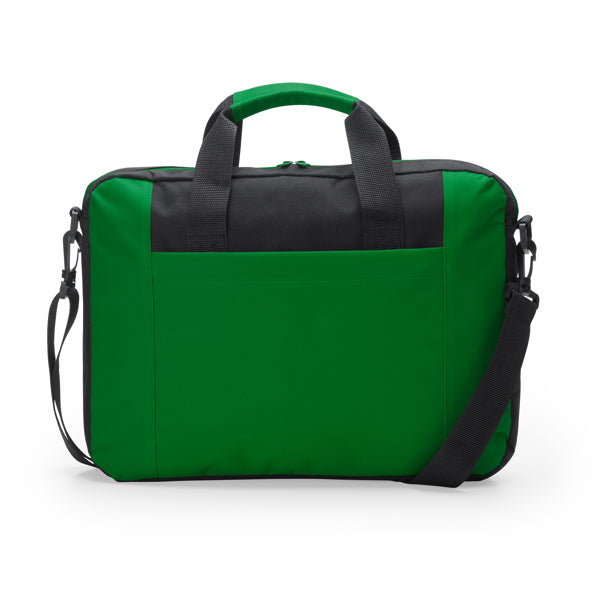 Stamina Lora 600D polyester laptop bag in fern green, ready for logo printing