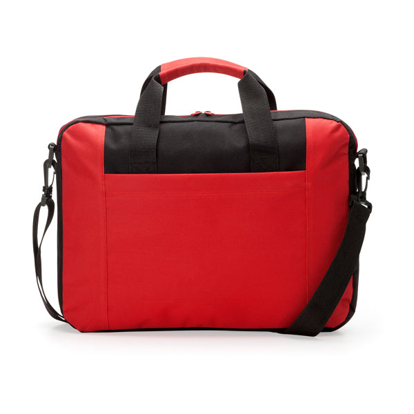 Stamina Lora 600D polyester laptop bag in red, ready for logo printing