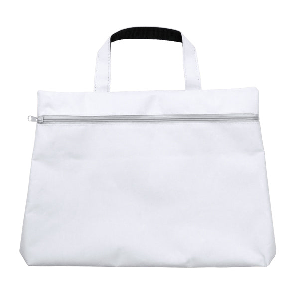 Stamina Charran 600D polyester laptop bag in white, ready for logo printing