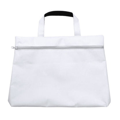 Stamina Charran 600D polyester laptop bag in white, ready for logo printing