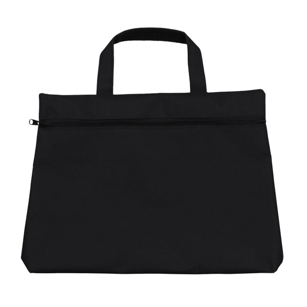 Stamina Charran 600D polyester laptop bag in black, ready for logo printing
