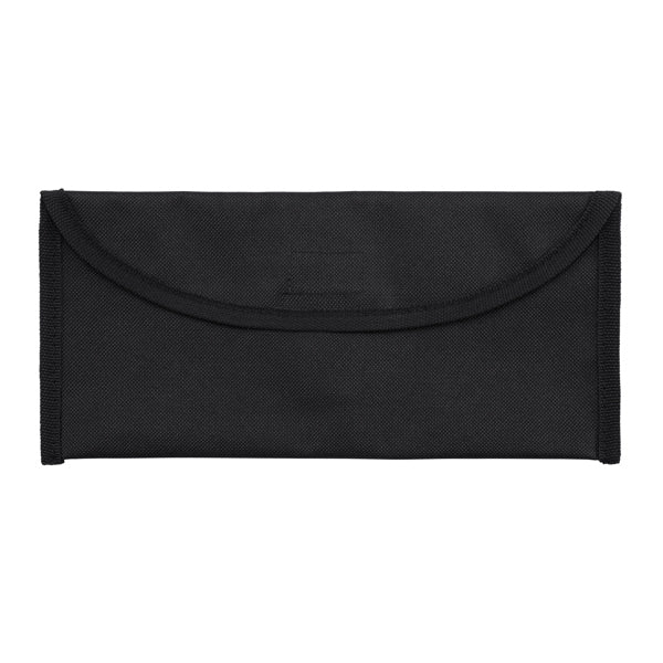 Stamina Garza 600D polyester laptop bag in black, ready for logo printing