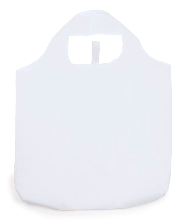 Stamina Foldable Toco 190T polyester shopping bag in white, ready for logo printing