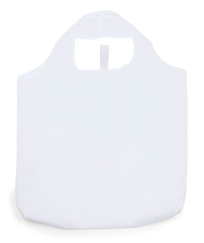 Stamina Foldable Toco 190T polyester shopping bag in white, ready for logo printing