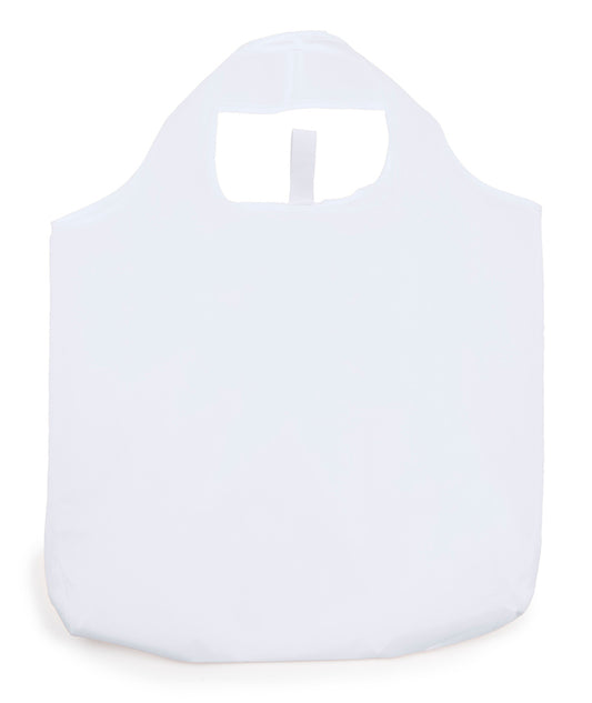 Stamina Foldable Toco 190T polyester shopping bag in white, ready for logo printing