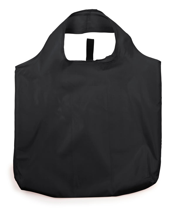 Stamina Foldable Toco 190T polyester shopping bag in black, ready for logo printing