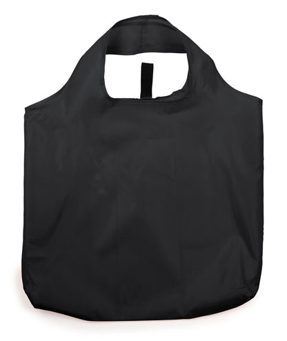 Stamina Foldable Toco 190T polyester shopping bag in black, ready for logo printing