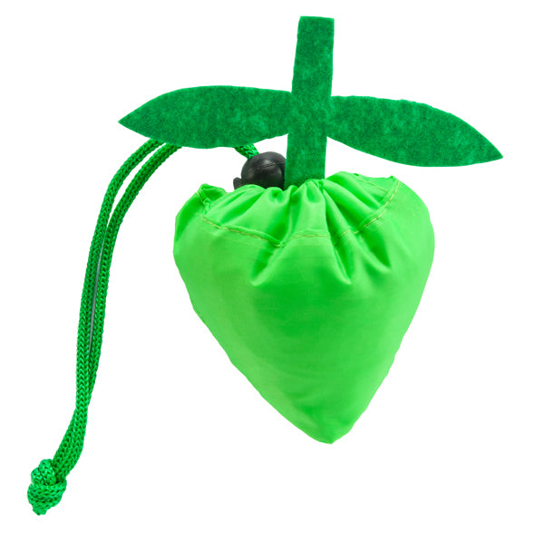 Stamina Foldable Focha 190T polyester shopping bag in apple, ready for logo printing