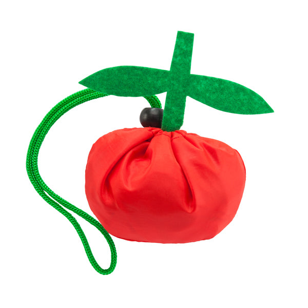 Stamina Foldable Focha 190T polyester shopping bag in tomato, ready for logo printing