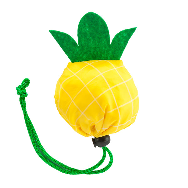 Stamina Foldable Focha 190T polyester shopping bag in pineapple, ready for logo printing